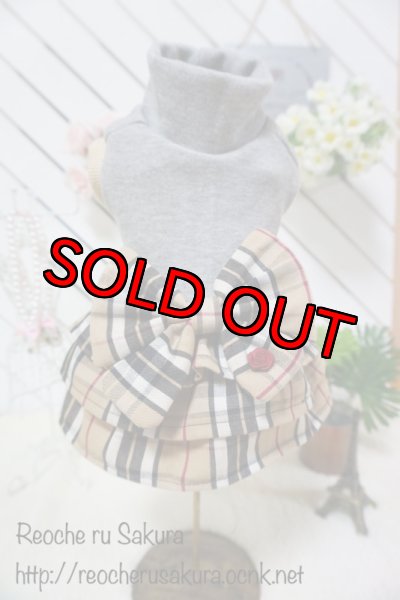 画像2: 【再販】タートルネックチェックワンピース(BJ) (2)