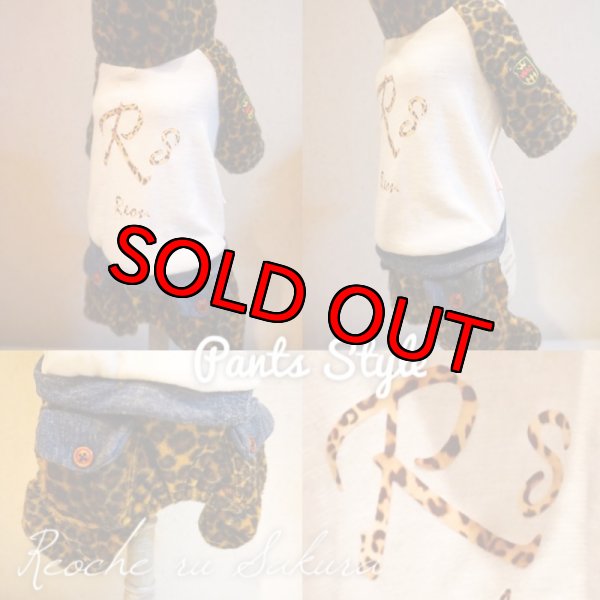 画像3: 【名前入り】ヒョウ柄デニムカバーオール・ワンピース (3)