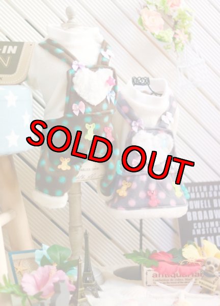 画像2: 【オススメ】【名入れ】メルヘンPOP水玉サロペット ペアルック (2)