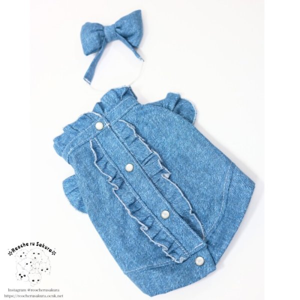 画像2: おめかしデニムカチューシャ (2)