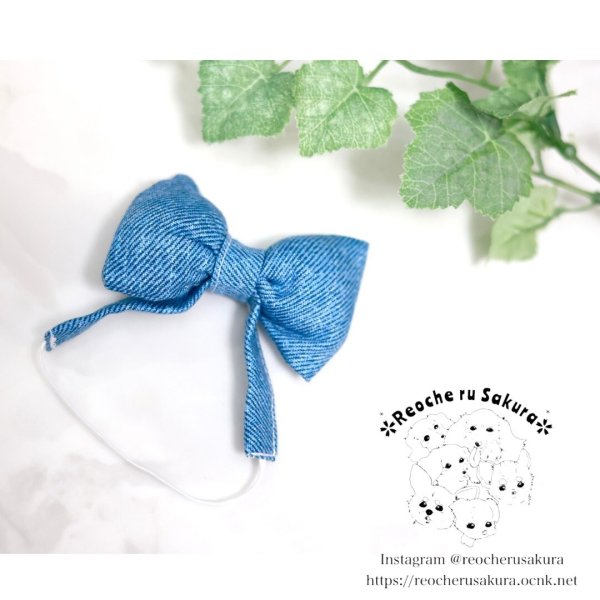 画像2: おめかしデニムカチューシャ (2)