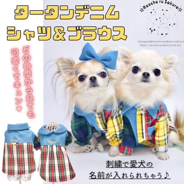 画像9: タータンデニムシャツ‪‪＆ブラウス (9)